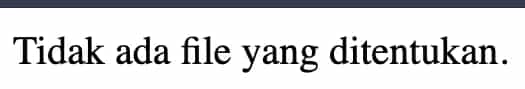 No file specified